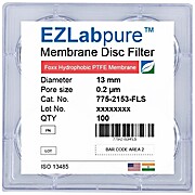 EZLabpure™ Hydrophobic PTFE Membrane Disc Filters
