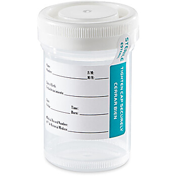Leak Resistant Containers with Patient ID Label