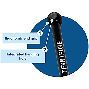 TekniMop™ Carbon Fiber 2-piece Telescoping Mop Handles