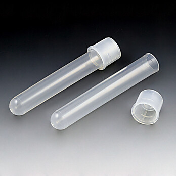 17x100mm Plastic Tubes with Dual Position Snap Cap