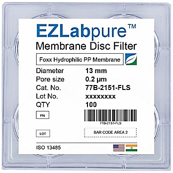 EZLabpure™ Polypropylene PP Membrane Disc Filters