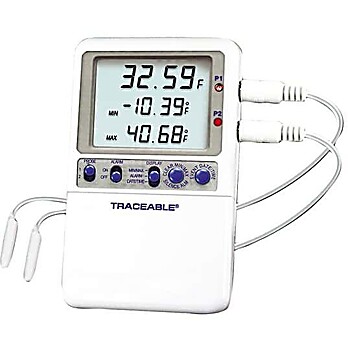 Traceable High-Accuracy Fridge/Freezer Thermometer; 2 Bullet Probes
