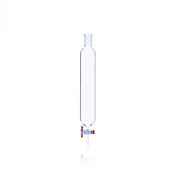Glass Chromatography Column, with Fritted Disc, PTFE Stopcock Plug and Standard Taper Joint