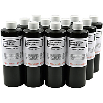 Iodine Potassium Iodide 0.05M 0.1N 500mL