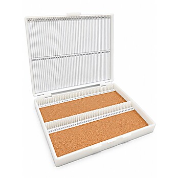 Microscope Slide Box Plastic, Holds 100 Slides