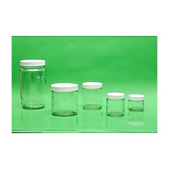 Clear Straight Sided Jars, Certified