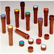 Amber PPCO High Profile Closures with Color Coders for Micro Packaging Vials