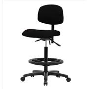Fabric High Bench Height Chairs with Black Nylon Bases