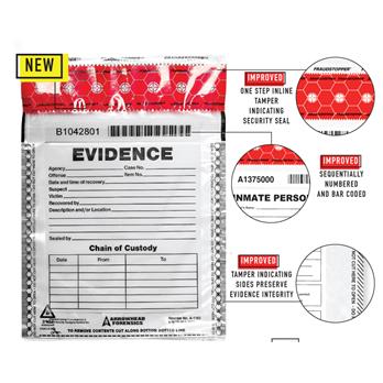 SureSeal™ Tamper Indicating Evidence Bags with Control Numbers