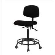 Fabric Medium Bench Height Chairs with Round Tube Bases