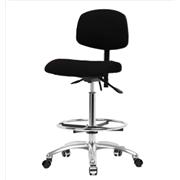 Fabric High Bench Height Chairs with Chrome Bases