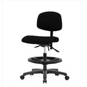 Fabric Medium Bench Height Chairs with Black Nylon Bases