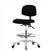 Fabric Medium Bench Height Chairs with Chrome Bases
