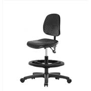 Polyurethane Medium Bench Height Chairs, Medium Back, with Black Nylon Bases
