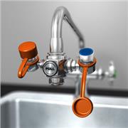 EyeSafe™ Faucet-Mounted Eyewash with Adjustable Aerated Outlet Heads