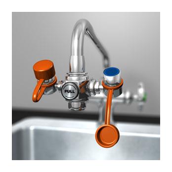 EyeSafe™ Faucet-Mounted Eyewash with Adjustable Aerated Outlet Heads