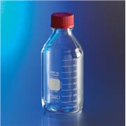 PYREX® Round Media Storage Bottles with GL45 PBT Plug Seal High Temperature Cap