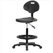 Basic Industrial Polyurethane High Bench Height Chairs with Black Nylon Bases