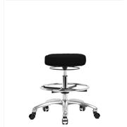 Fabric Medium Bench Height Stools with Chrome Bases