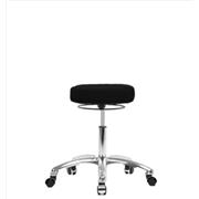Fabric Desk Height Stools with Chrome Bases