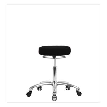 Fabric Desk Height Stools with Chrome Bases