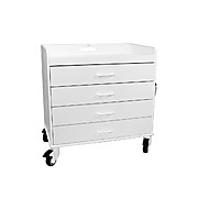 Alkali Scientific 50506CLEAR White ABS Big Drawer Organizer Cart with Clear  Acrylic Door and Trays, 21 Width x 32 Height x 19 Depth, 7 Shelves:  Science Lab Carts: : Industrial & Scientific