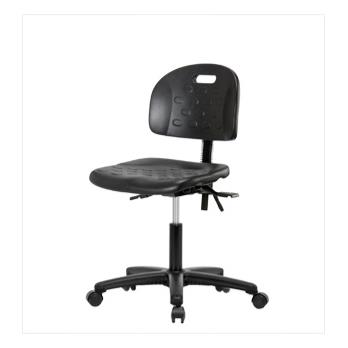 Industrial Polyurethane Desk Height Chairs with Black Nylon Bases