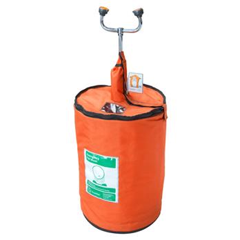 15 Gallon Portable Eyewash/Drench Hose Unit with Heated Orange Insulation Jacket