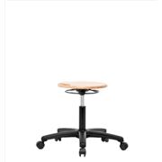 Wood Desk Height Stools with Black Nylon Bases