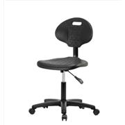 Basic Industrial Polyurethane Desk Height Chairs with Black Nylon Bases