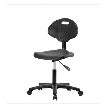 Basic Industrial Polyurethane Desk Height Chairs with Black Nylon Bases