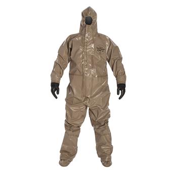 Tychem® 5000 Coveralls with Respirator Fit Hood, Attached Gloves & Socks