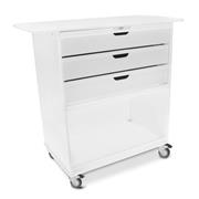 White Polyethylene Extra Wide Storage Carts