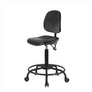 Polyurethane Medium Bench Height Chairs, Medium Back, with Round Tube Bases
