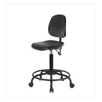 Polyurethane Medium Bench Height Chairs, Medium Back, with Round Tube Bases