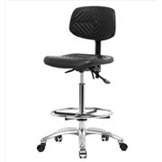 Polyurethane High Bench Height Chairs with Chrome Bases