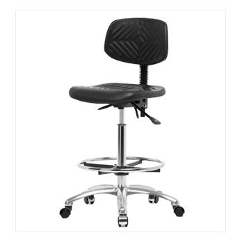 Polyurethane High Bench Height Chairs with Chrome Bases