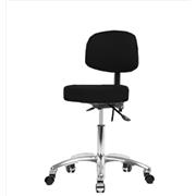 Vinyl Desk Height Stools with Backs and Chrome Bases