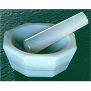 Agate Mortar & Pestle, Octagon, 65mm