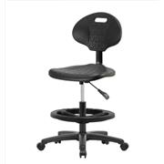 Basic Industrial Polyurethane Medium Bench Height Chairs with Black Nylon Bases