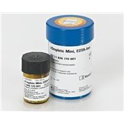 cOmplete(TM), Mini, EDTA-free Protease Inhibitor Cocktail, Protease Inhibitor Cocktail Tablets provided in a glass vial, Tablets provided in a glass vial