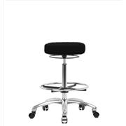 Fabric High Bench Height Stools with Chrome Bases