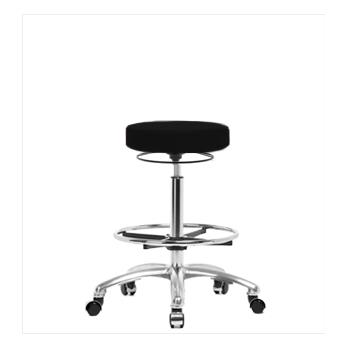 Vinyl High Bench Height Stools with Chrome Bases