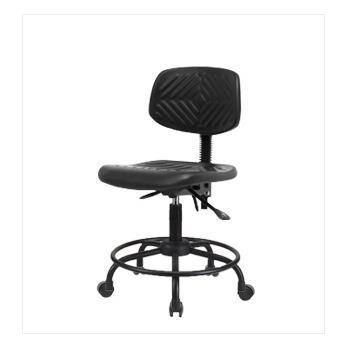 Polyurethane Desk Height Chairs with Round Tube Bases