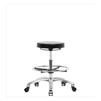 Polyurethane Medium Bench Height Stools with Chrome Bases