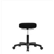 Fabric Desk Height Stools with Black Nylon Bases