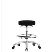 Vinyl Medium Bench Height Stools with Chrome Bases