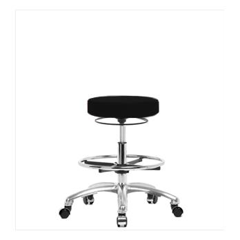 Vinyl Medium Bench Height Stools with Chrome Bases