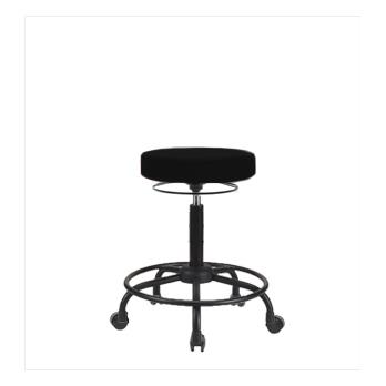 Vinyl Medium Bench Height Stools with Round Tube Bases