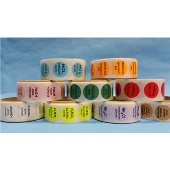 Color-Coded Chemical Sample Labels